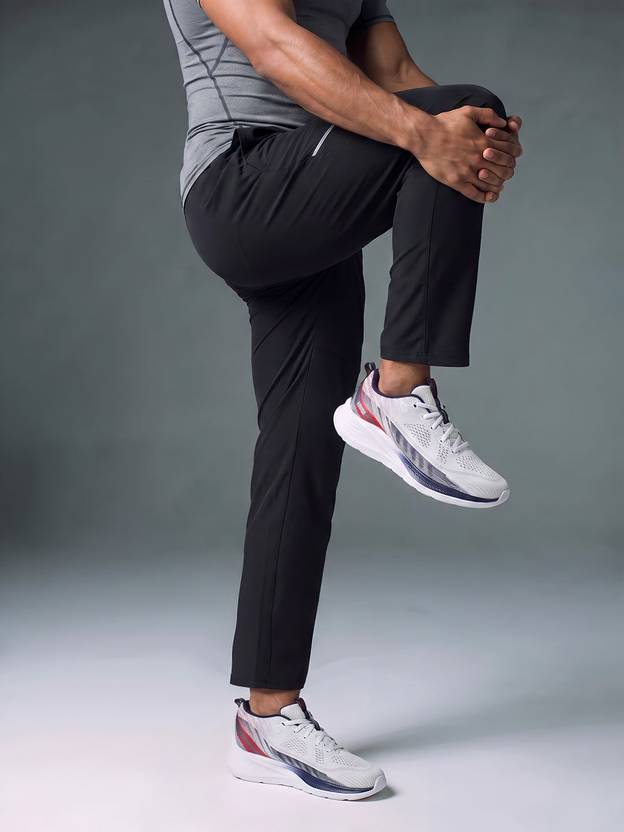 SLAZENGER Men Self Design Black Track Pants