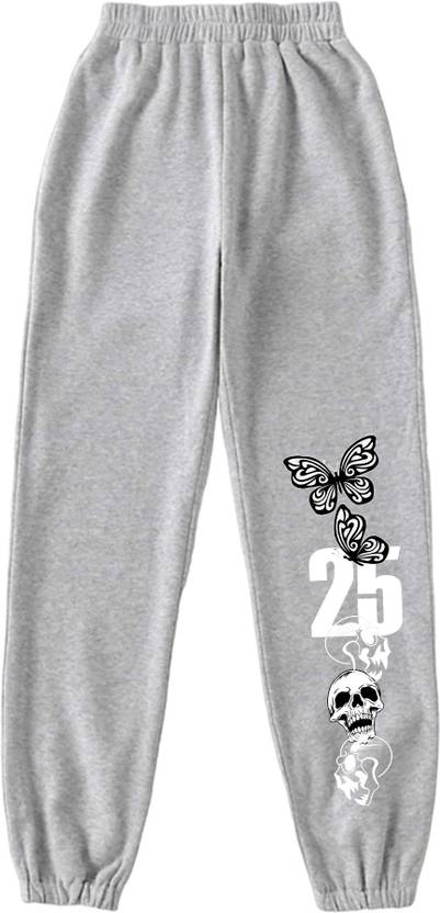 Tabadtod Women Printed Grey Track Pants
