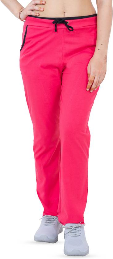 AMOLDO Solid Women Pink Track Pants