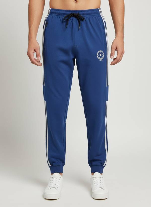 Sandpiper Men Solid Blue Track Pants