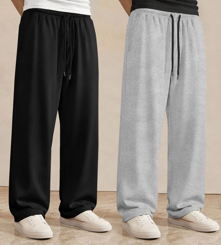 Viktor Men Beige, Black Track Pants - Image 8