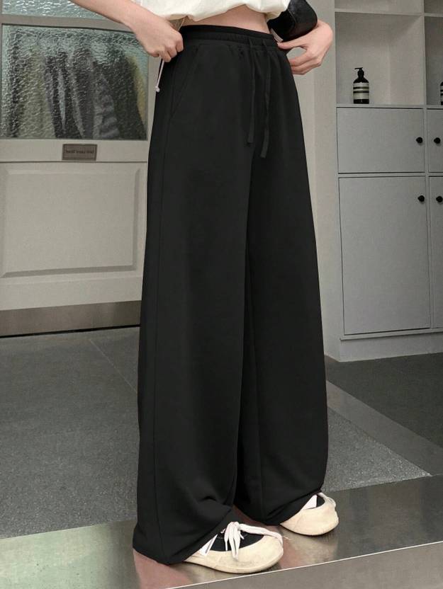 PROGENY Women Solid Black Track Pants