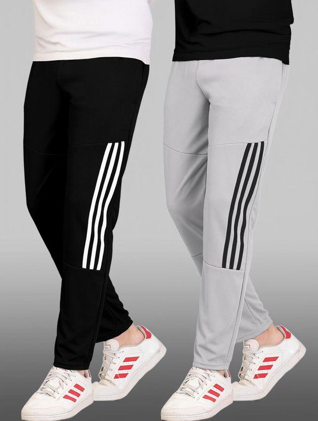 MASTERY Men Black Striped Track Pants - Image 6