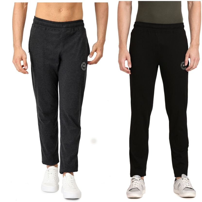 Pepe Jeans Men's Pack of 2 Track Pants (Blue, Black) - Image 5