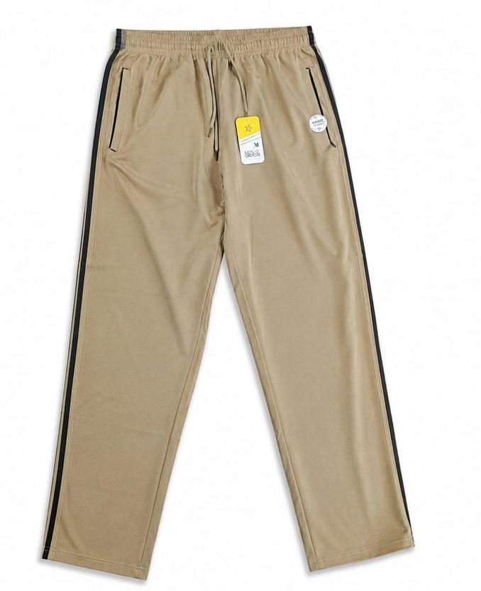 Ansaritextile Men Striped Beige Track Pants - Image 1