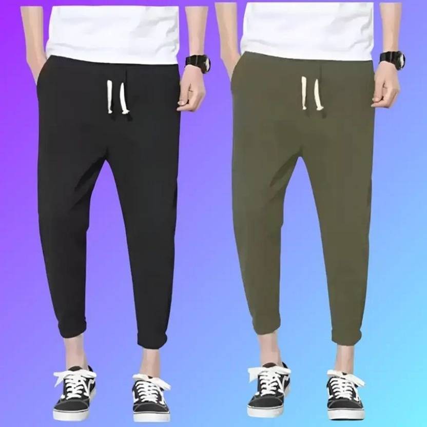 Monteiro Pack of 2 Men Solid Multicolor Track Pants