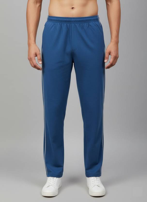 Sandpiper Men Striped Blue Track Pants