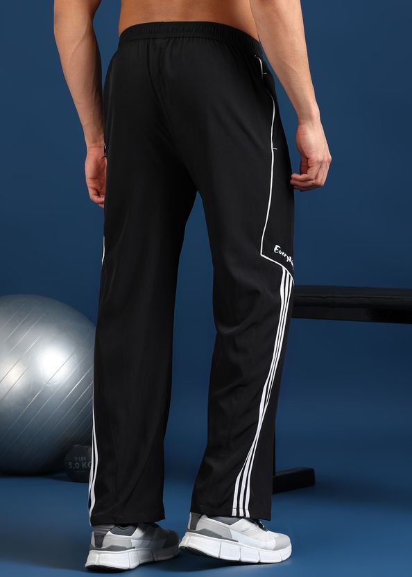 GNOCKFACE Men Black Striped Track Pants - Image 2