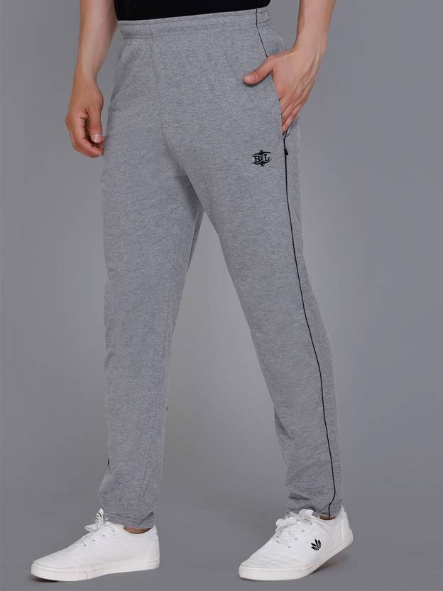 ASDF Solid Men Grey Track Pants
