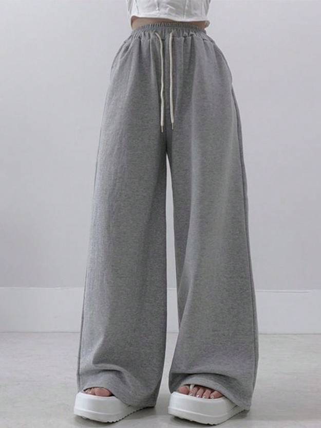 PROGENY Women Solid Grey Track Pants