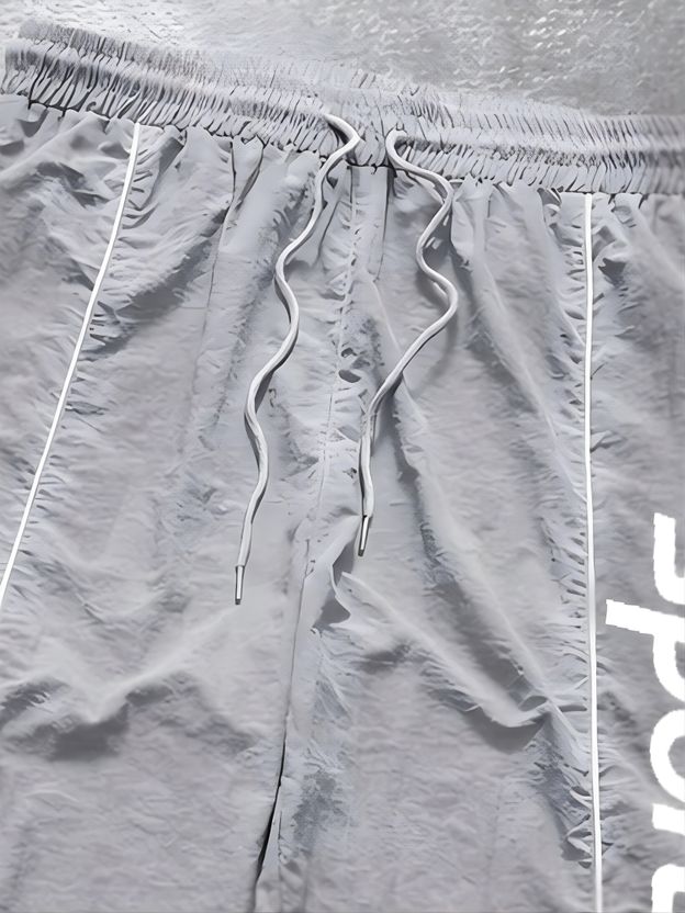 पोवैक्सपो Men's Printed Grey Track Pants - Image 4