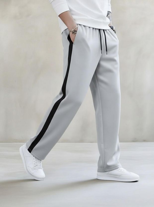 Ansaritextile Men Striped Beige Track Pants - Image 8