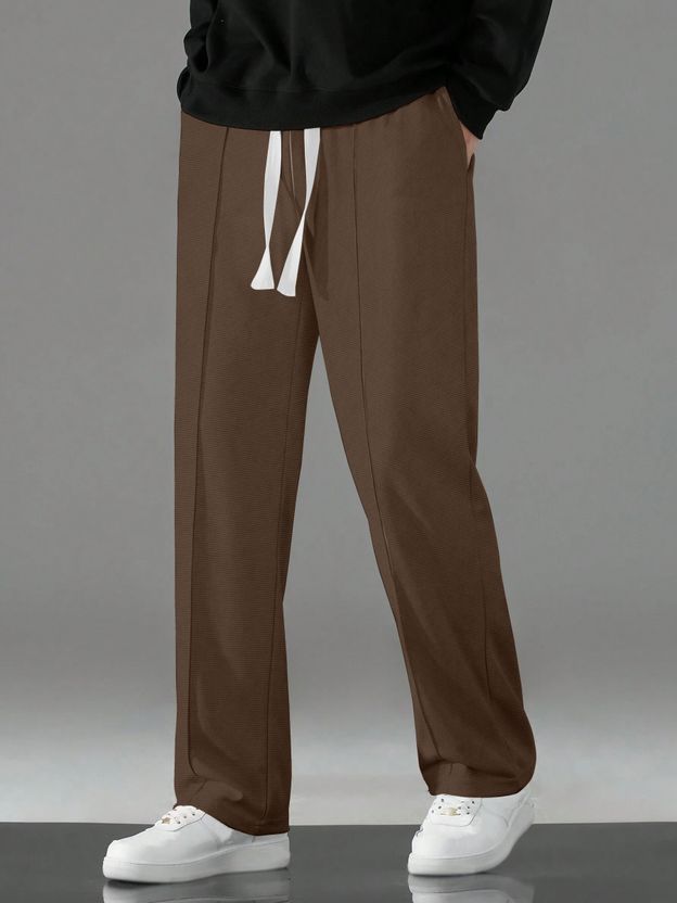 KAJARU Men Beige Striped Track Pants - Image 8