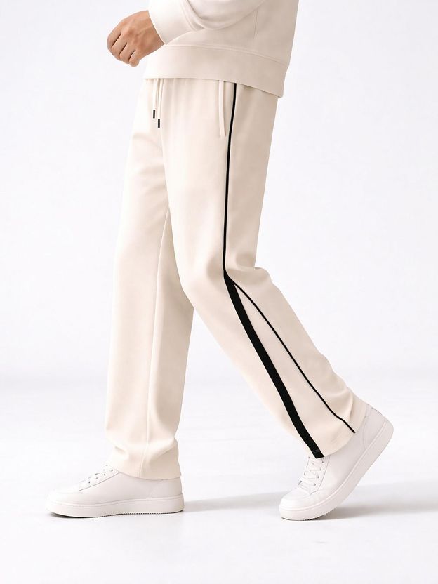 Paralians Men Striped Black Track Pants - Image 8