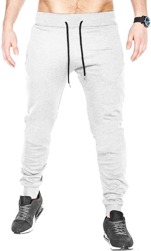 TRIPR Men Solid Grey Track Pants at Best Price