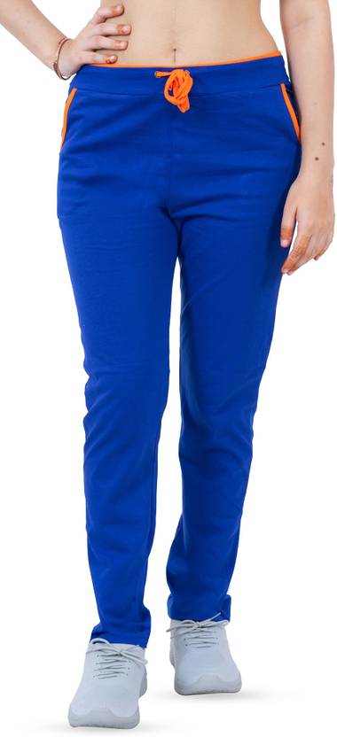 AMOLDO Solid Women Blue Track Pants