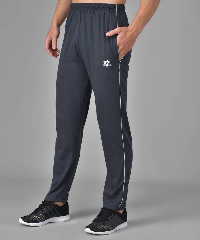 ASDF Men Solid Grey Track Pants