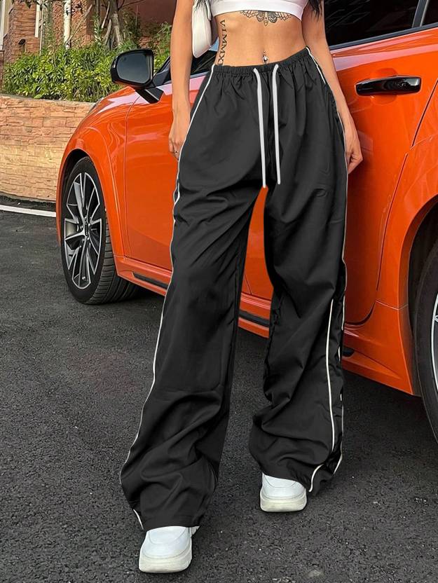 Rajovati Women Solid Black Track Pants