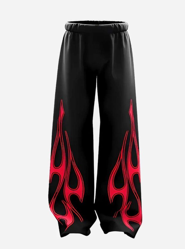 ZEN1FASHION Men Black Printed Track Pants - Image 7