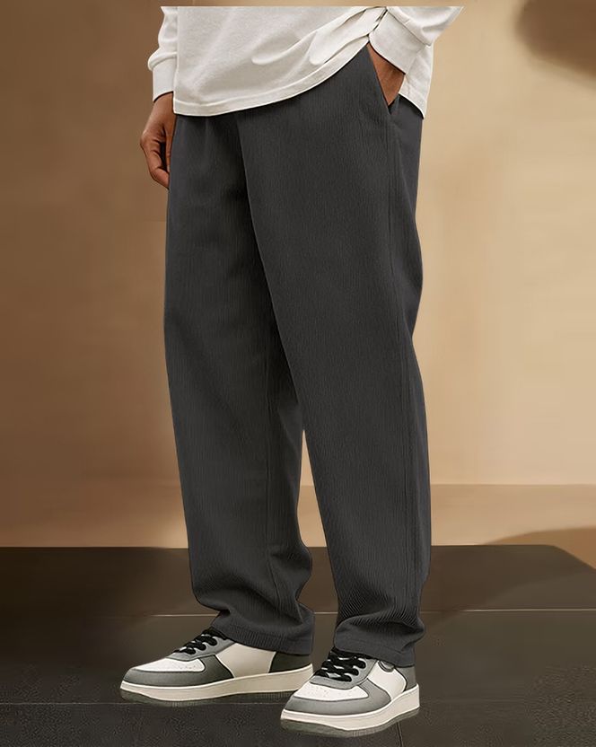 METRONAUT Black Cotton Blend Trousers - Image 9
