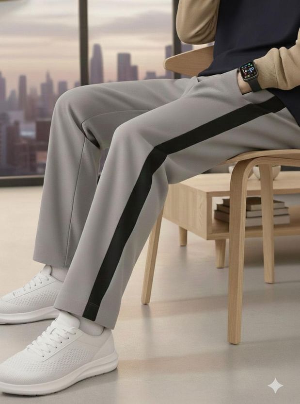 Ansaritextile Men Striped Beige Track Pants - Image 10