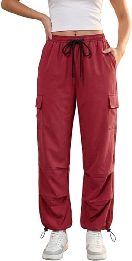 FuchsiaBless Store Women Striped Red Track Pants
