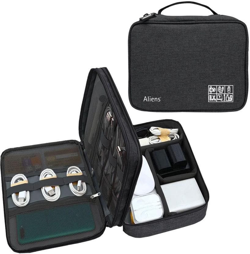 Aliens Double Layer Gadget Travel Tech Organizer Case