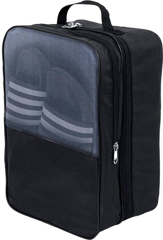 Aavya Black Shoe Storage Travel Bag with Zipper – Portable Shoe Organizer