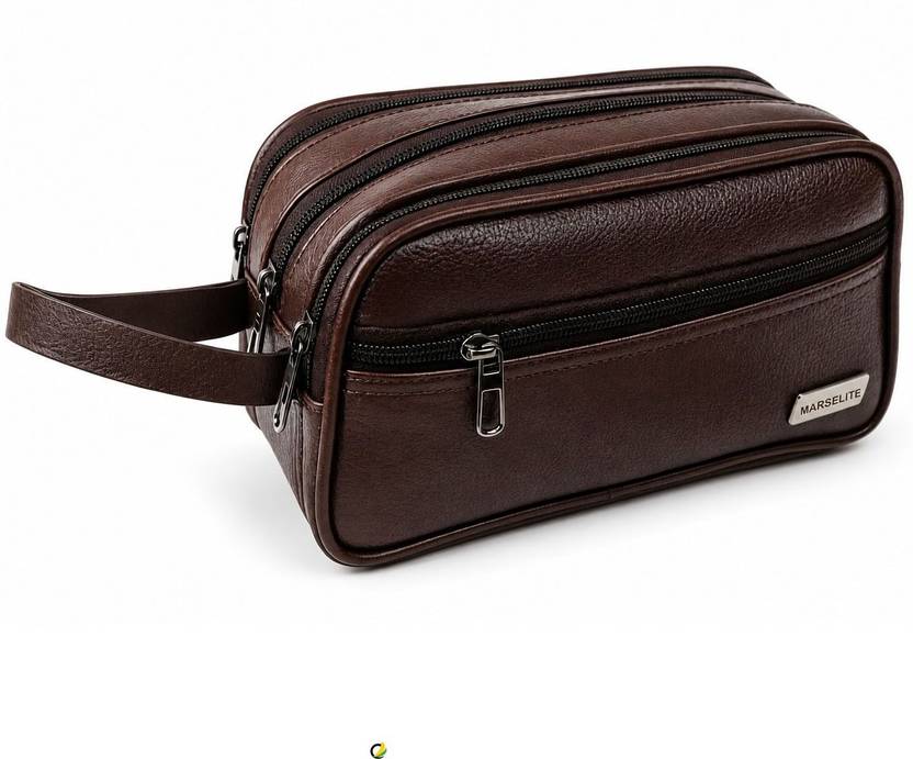 MARSELITE Compact Cosmetic Carry Bag Travel Shaving Kit & Bag