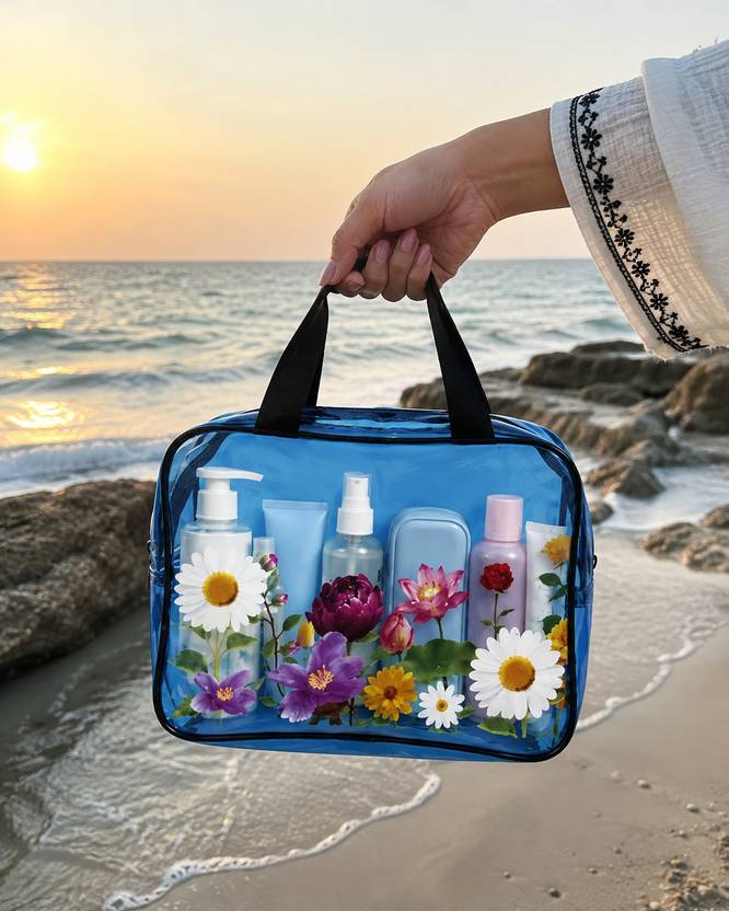 HardiAvenue Travel Wash Bag Pouch | 1 Size Washbag Set for Makeup, Toiletries & More Travel Toiletry Kit