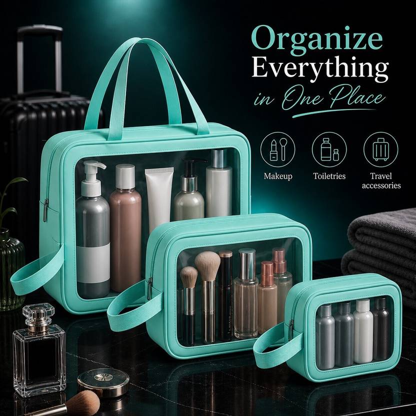 BAGPAD Premium Makeup Beauty Organizer Travel Toiletry Kit