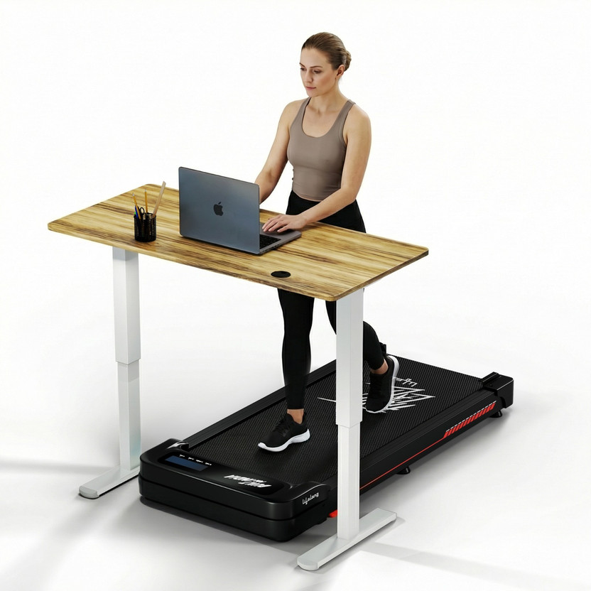 Lifelong Walking Pad Treadmill | 3 HP Motor | 2-Level Manual Incline | LED Display Treadmill