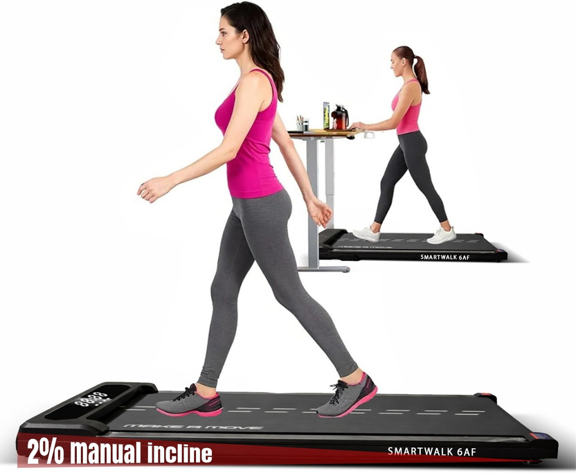 COCKATOO 6AF Slimmest Walking Pad For Home 3 HP Peak, 6km/hr, Max User Weight 100 Kg Treadmill