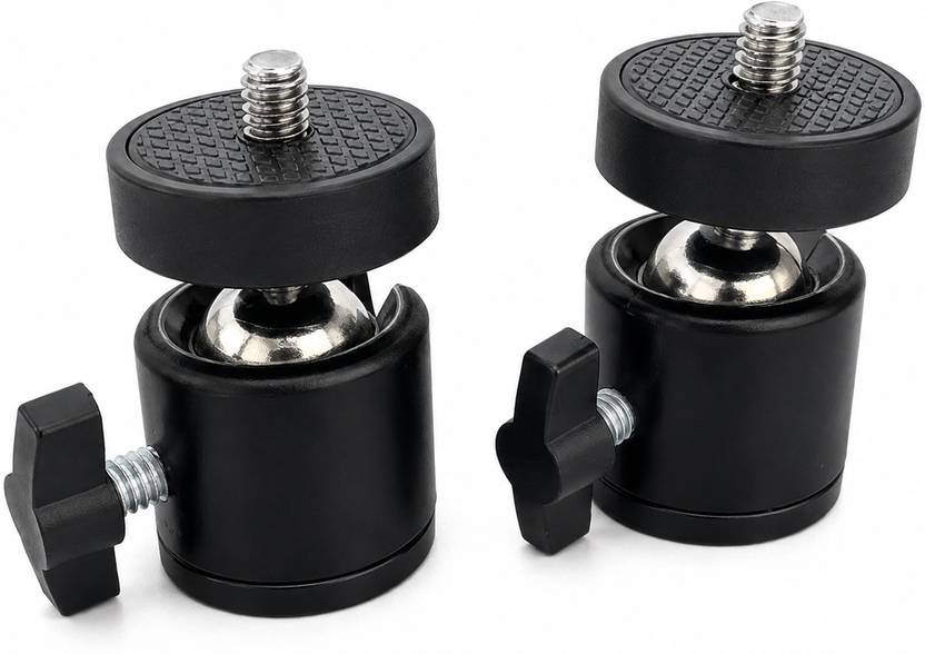 BROLAVIYA 2 Pack 360 Degree Rotating Swivel Tripod Ball Head with 1/4" Screw Thread Head Tripod Ball Head, Tripod Bracket