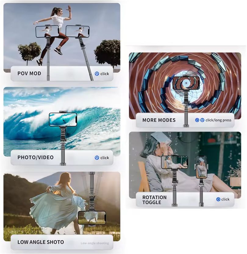 RETRACK L19s Anti Shaking Gimbal Stabilizer 360 Auto Balance - Image 3