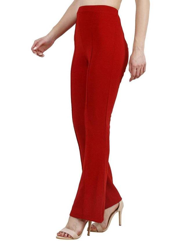 Leriya Fashion Regular Fit Women Red Trousers