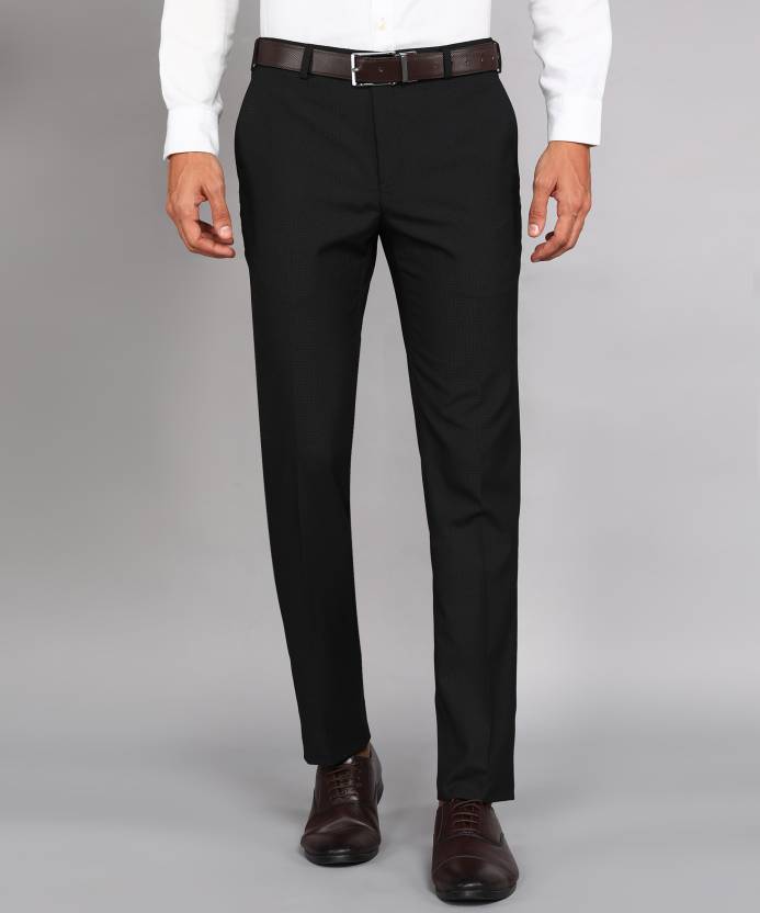 Raymond Slim Fit Men Black Trousers - Buy Raymond Slim Fit Men Black ...