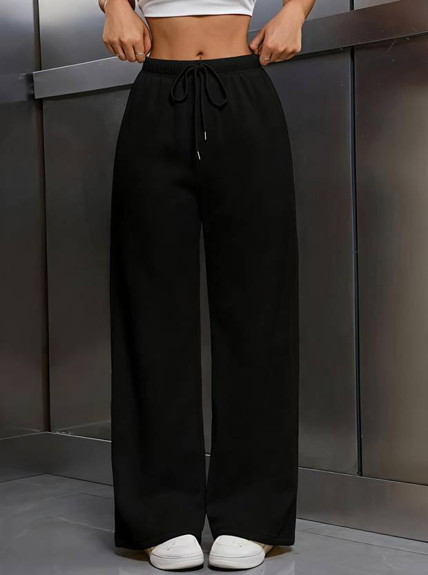 BeasTrends Flared Women Black Trousers
