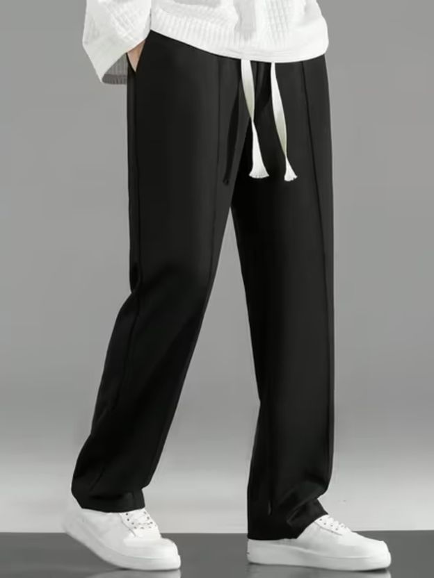 SAVAYO Loose Fit Men Black Trousers - Image 4