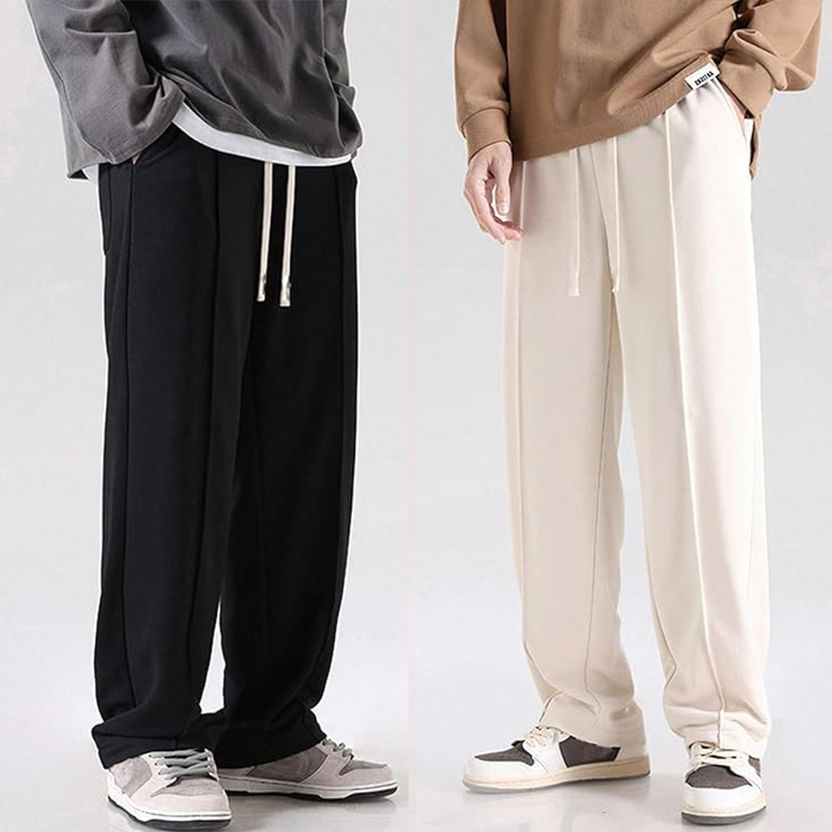 SAVAYO Loose Fit Men Beige Trousers - Image 8