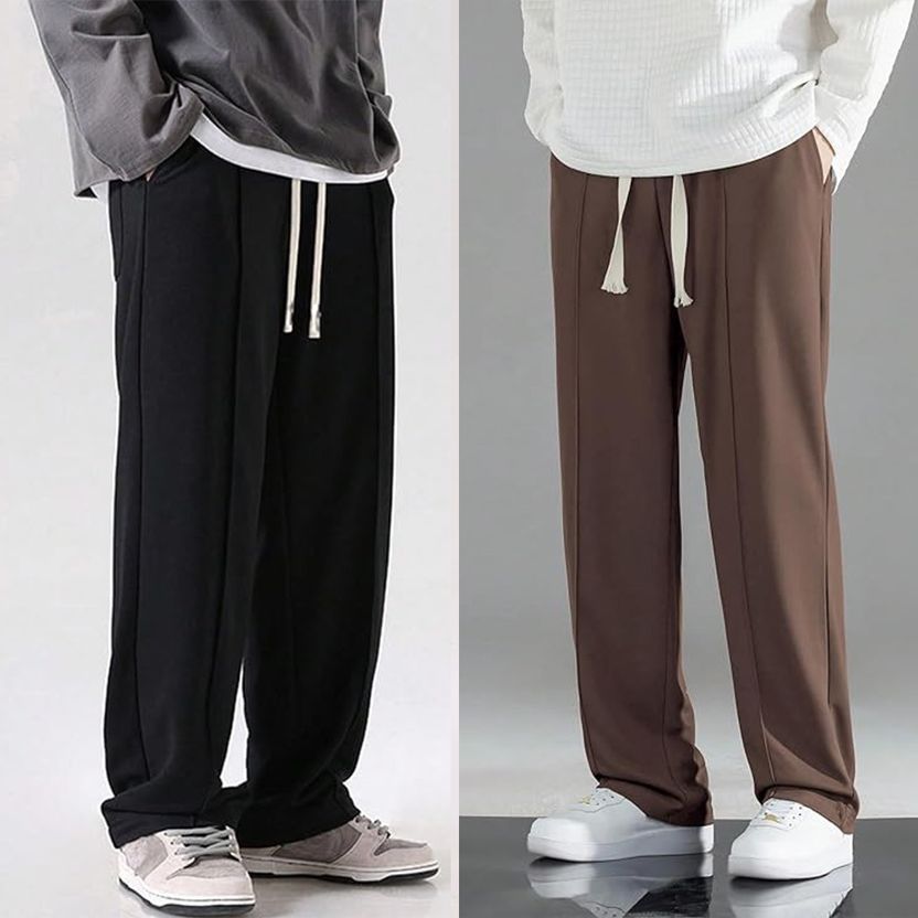 SAVAYO Loose Fit Men Beige Trousers - Image 7