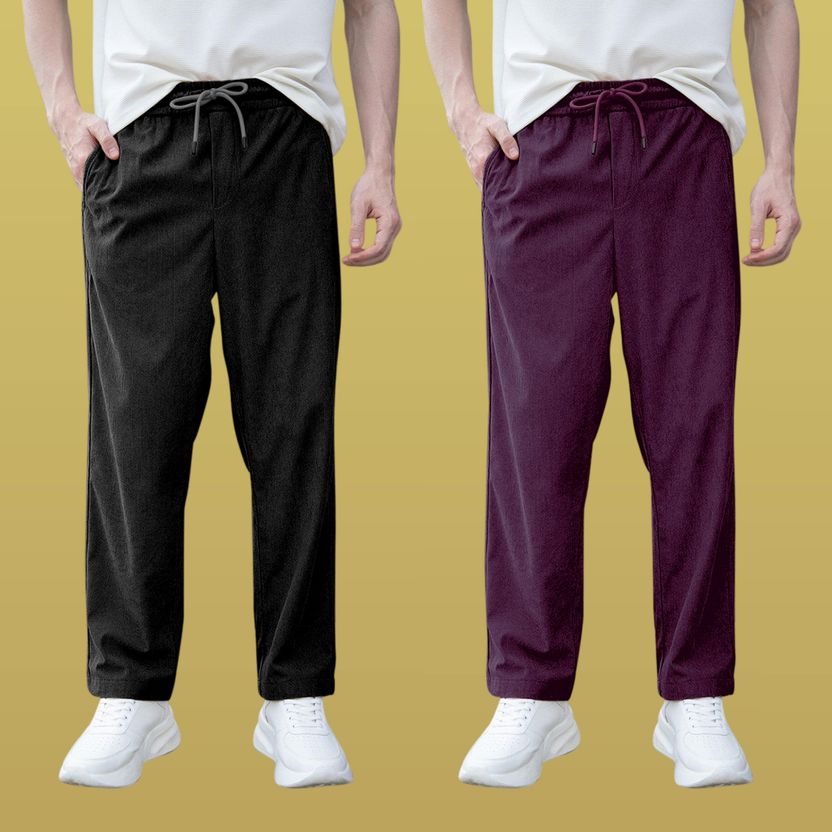 GIBBONTE Relaxed Men Black Trousers - Image 8