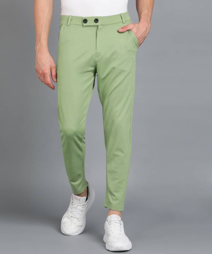 METRONAUT Regular Fit Men Cotton Blend Light Green Cotton Blend Trousers