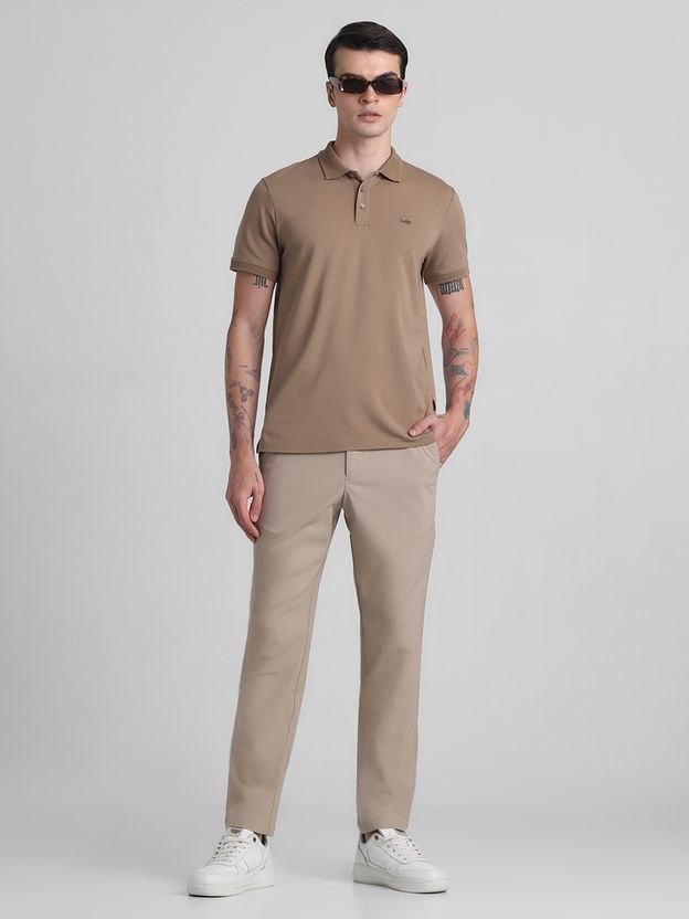 JACK & JONES Slim Fit Beige Trousers - Image 5