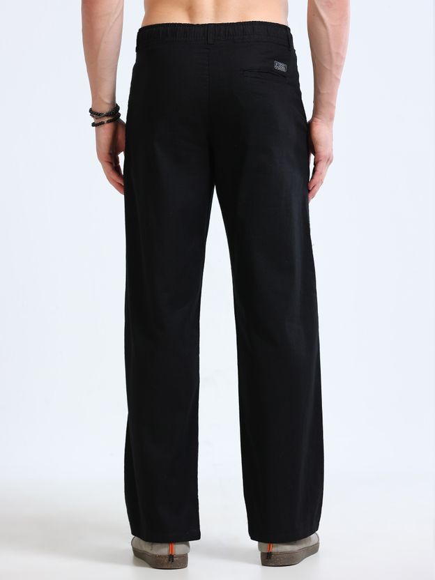 Roadster Men Black Loose Fit Trousers - Image 2