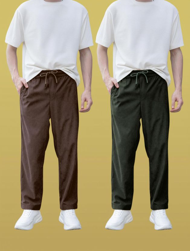 GIBBONTE Relaxed Men Black Trousers - Image 9