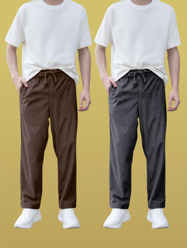 GIBBONTE Relaxed Men Black Trousers - Image 10