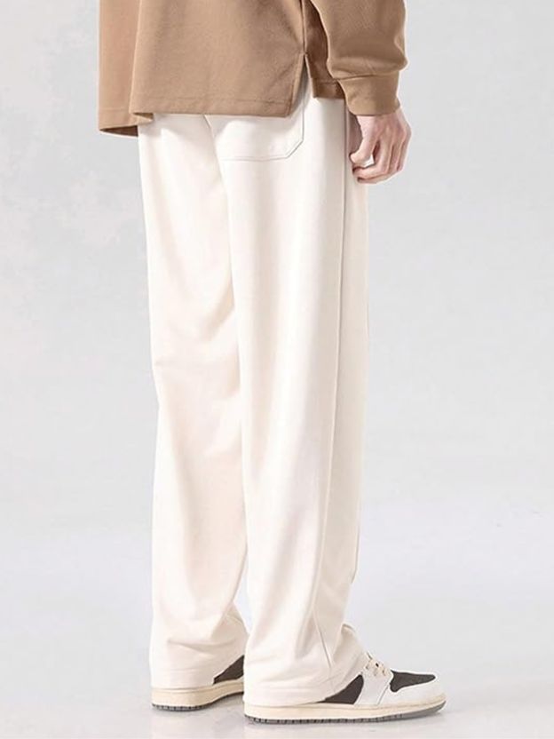 SAVAYO Loose Fit Men Beige Trousers - Image 2