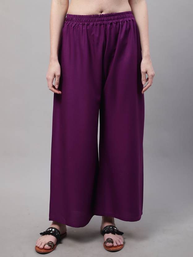 VALLES365 by S.c. Flared Women Purple Trousers