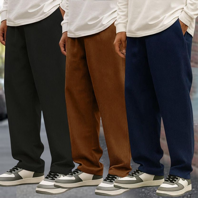 METRONAUT Men Beige Cotton Blend Trousers - Image 6